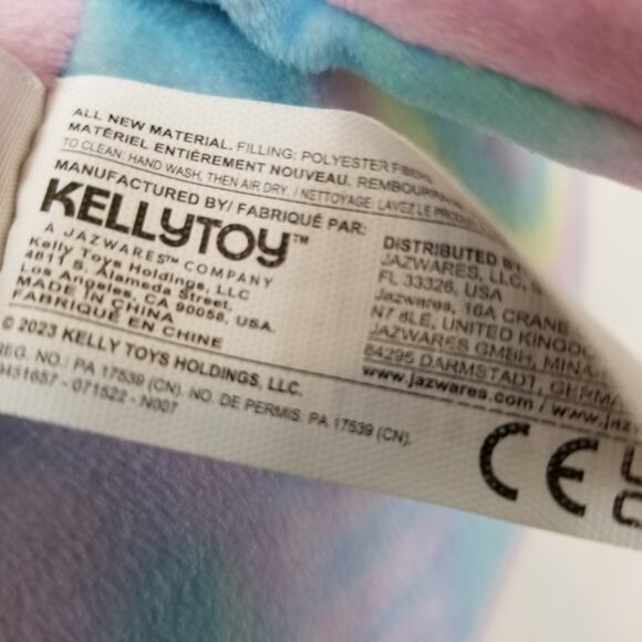 Ter The Narwhal Kelly Toy 12 Inch Squishmallow Tie Dye Valentines 2023 Heart - Picture 6 of 6